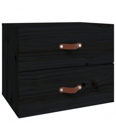 Wall-mounted Bedside Cabinets 2 pcs Black 50x36x40 cm
