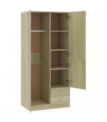 Wardrobe Sonoma Oak 80x52x180 cm Engineered Wood