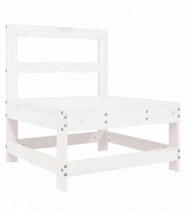 vidaXL 7 Piece Garden Sofa Set White Solid Wood Pine