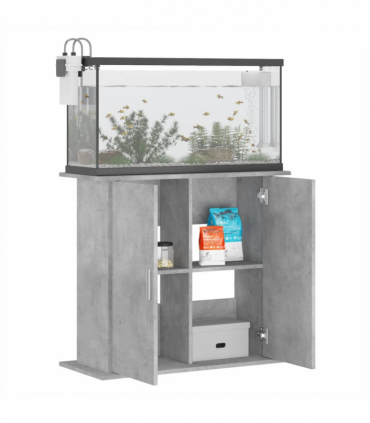 vidaXL Aquarium Stand Concrete Grey 81x36x73 cm Engineered Wood