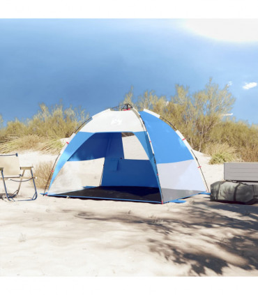 vidaXL Beach Tent 2-Person Azure Blue Quick Release Waterproof