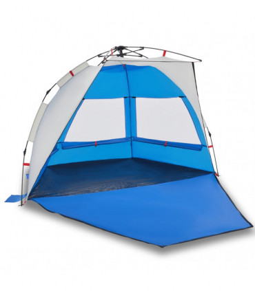 vidaXL Beach Tent 2-Person Azure Blue Quick Release Waterproof