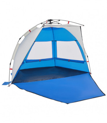 vidaXL Beach Tent 2-Person Azure Blue Quick Release Waterproof