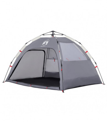 vidaXL Beach Tent 2-Person Grey Quick Release Waterproof