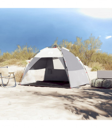 vidaXL Beach Tent 2-Person Grey Quick Release Waterproof