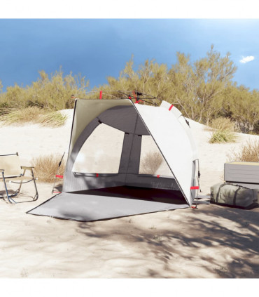 vidaXL Beach Tent 2-Person Grey Quick Release Waterproof
