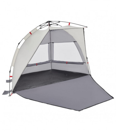 vidaXL Beach Tent 2-Person Grey Quick Release Waterproof