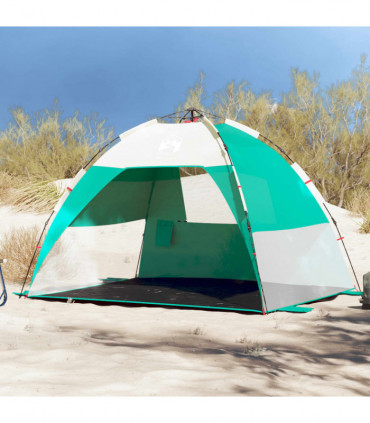 vidaXL Beach Tent 2-Person Sea Green Quick Release Waterproof