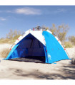vidaXL Beach Tent 3-Person Azure Blue Quick Release Waterproof