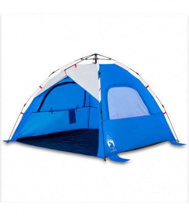 vidaXL Beach Tent 3-Person Azure Blue Quick Release Waterproof