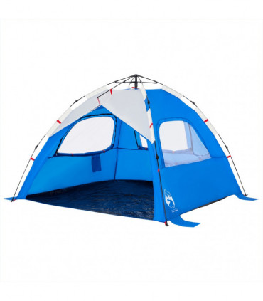 vidaXL Beach Tent 3-Person Azure Blue Quick Release Waterproof