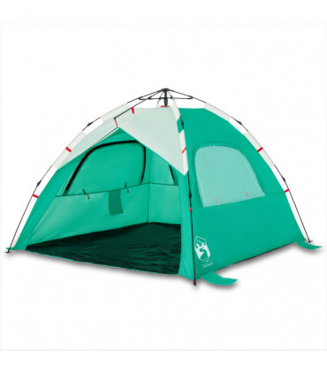 vidaXL Beach Tent 3-Person Sea Green Quick Release Waterproof