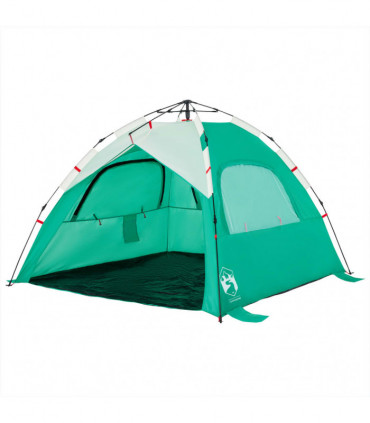 vidaXL Beach Tent 3-Person Sea Green Quick Release Waterproof