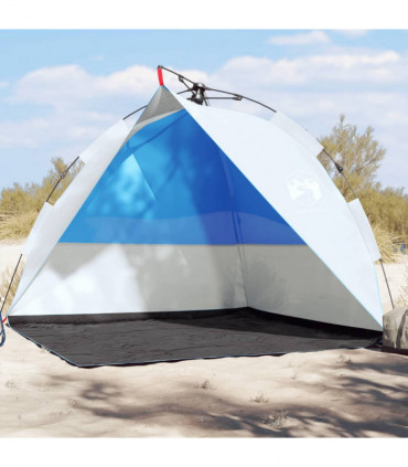 vidaXL Beach Tent Azure Blue Quick Release Waterproof