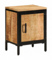 vidaXL Bed Cabinet 40x30x52.5 cm Solid Rough Wood Mango