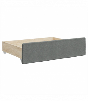 vidaXL Bed Drawers 2 pcs Dark Grey Engineered Wood and Fabric