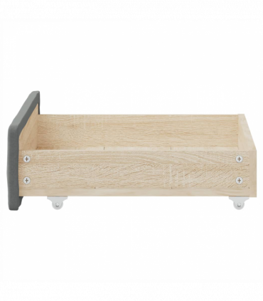 vidaXL Bed Drawers 2 pcs Dark Grey Engineered Wood and Fabric