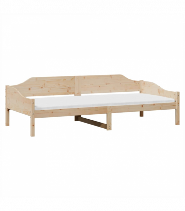 vidaXL Bed Frame 90x190 cm Single Solid Wood Pine