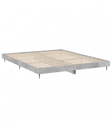 vidaXL Bed Frame Concrete Grey 120x200 cm Engineered Wood