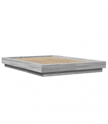 vidaXL Bed Frame Grey Sonoma 140x200 cm Engineered Wood