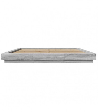 vidaXL Bed Frame Grey Sonoma 180x200 Super King cm Engineered Wood