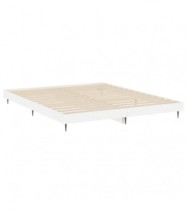 vidaXL Bed Frame High Gloss White 120x200 cm Engineered Wood