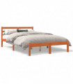 vidaXL Bed Frame Wax Brown 150x200 cm King Size Solid Wood Pine