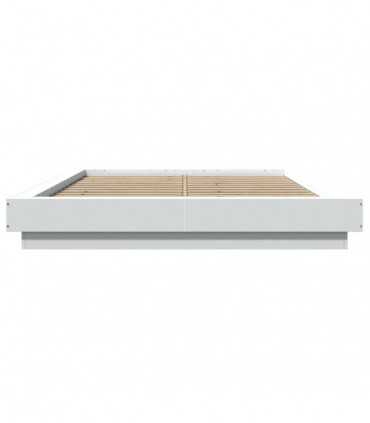 vidaXL Bed Frame White 140x200 cm Engineered Wood