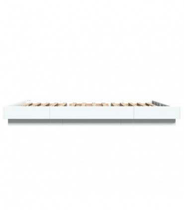 vidaXL Bed Frame White 140x200 cm Engineered Wood