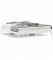 vidaXL Bed Frame White 180x200 cm Super King Size Solid Wood Pine
