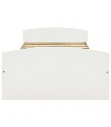 vidaXL Bed Frame with 2 Drawers White Solid Pine Wood 90x200 cm
