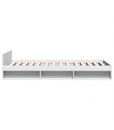 vidaXL Bed Frame with Drawer White 100x200 cm Engineered Wood