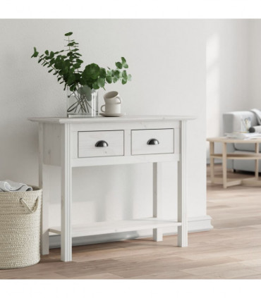 vidaXL Console Table BODO White 90x34.5x73 cm Solid Wood Pine