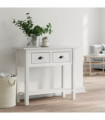 vidaXL Console Table BODO White 90x34.5x73 cm Solid Wood Pine