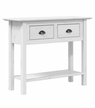 vidaXL Console Table BODO White 90x34.5x73 cm Solid Wood Pine