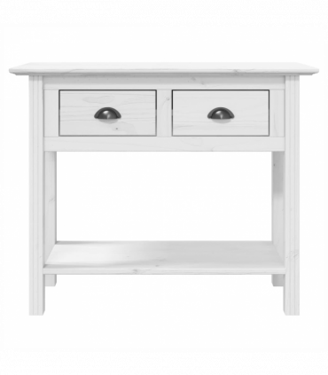 vidaXL Console Table BODO White 90x34.5x73 cm Solid Wood Pine