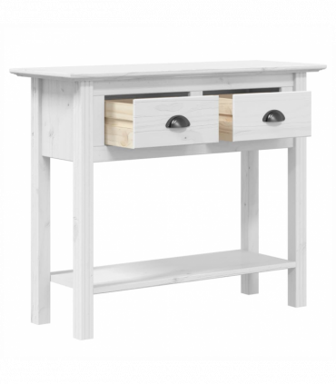 vidaXL Console Table BODO White 90x34.5x73 cm Solid Wood Pine