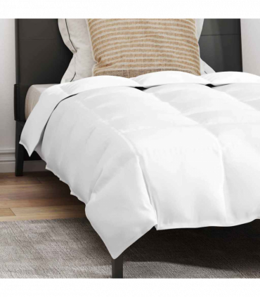 vidaXL Duvet Set with Pillow 2 pcs White 135 x 200 cm Down