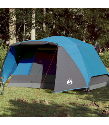 vidaXL Family Tent with Porch 6-Person Blue Waterproof