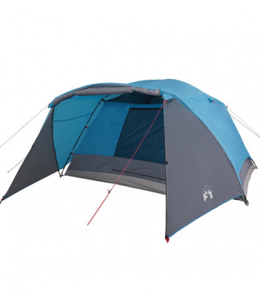 vidaXL Family Tent with Porch 6-Person Blue Waterproof
