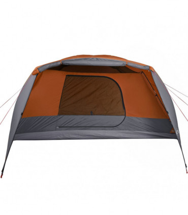 vidaXL Family Tent with Porch 6-Person Grey and Orange Waterproof