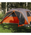 vidaXL Family Tent with Porch 6-Person Grey and Orange Waterproof