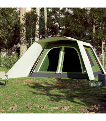 vidaXL Family Tent with Porch 9-Person Green Quick Release