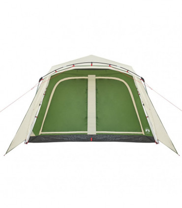 vidaXL Family Tent with Porch 9-Person Green Quick Release