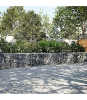 vidaXL Gabion Basket with Cover 500x50x50 cm Galvanised Iron