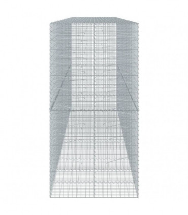 vidaXL Gabion Basket with Cover 550x100x200 cm Galvanised Iron