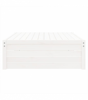 vidaXL Garden Footstool White 120x80 cm Solid Wood Pine