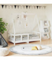 vidaXL Kids Bed Frame White 70x140 cm Solid Wood Pine