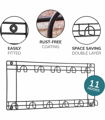11 Hook Two Tier Tool Holder