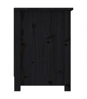 TV Cabinet Black 103x36.5x52 cm Solid Wood Pine